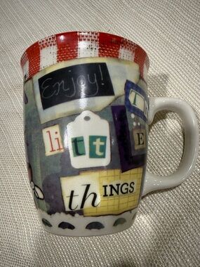Carson Enjoy the Little Things Collectible Multicolor Ceramic Coffee Mug